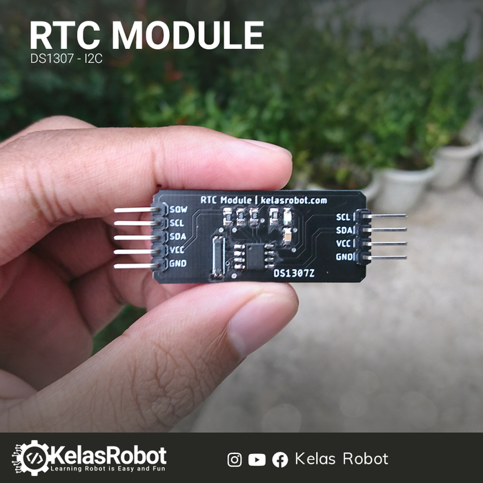 Gambar RTC DS1307 Module Alternatif DS3231 - Compatible With Arduino - Dengan Baterai dari KelasRobot Kab. Sumedang Tokopedia