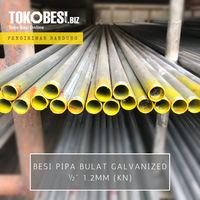 Gambar Besi Pipa Bulat Galvanized 1/2" 1.2mm (kn) dari Teguh tokobesi Kota Bandung 1 Tokopedia