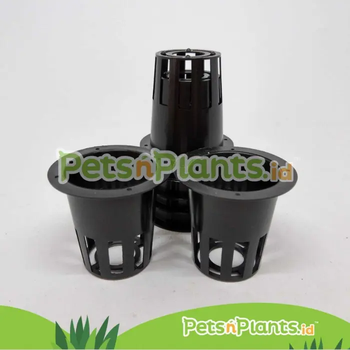 Netpot Net Pot Hitam 5 cm Hidroponik Lubang Samping New