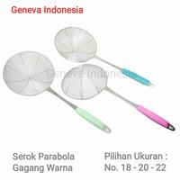 Gambar Saringan / Serokan Parabola Gorengan Mie Sayur Gagang Warna Stainless - 18 CM dari Geneva Indonesia Kota Administrasi Jakarta Barat 1 Tokopedia