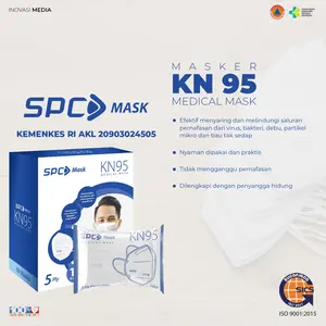 Masker KN95 SPC Medical Mask 5 Ply Protections 1 Box 10 PCS