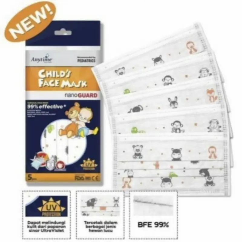Anytime Child Mask - Masker Anytime Anak & Bayi Masker Anak Bayi 3ply 0