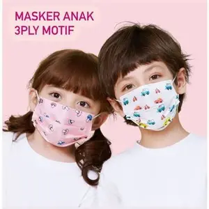masker anak motif 3 ply