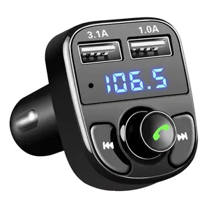 Bluetooth Wireless Audio Receiver FM Transmitter 2 USB Port