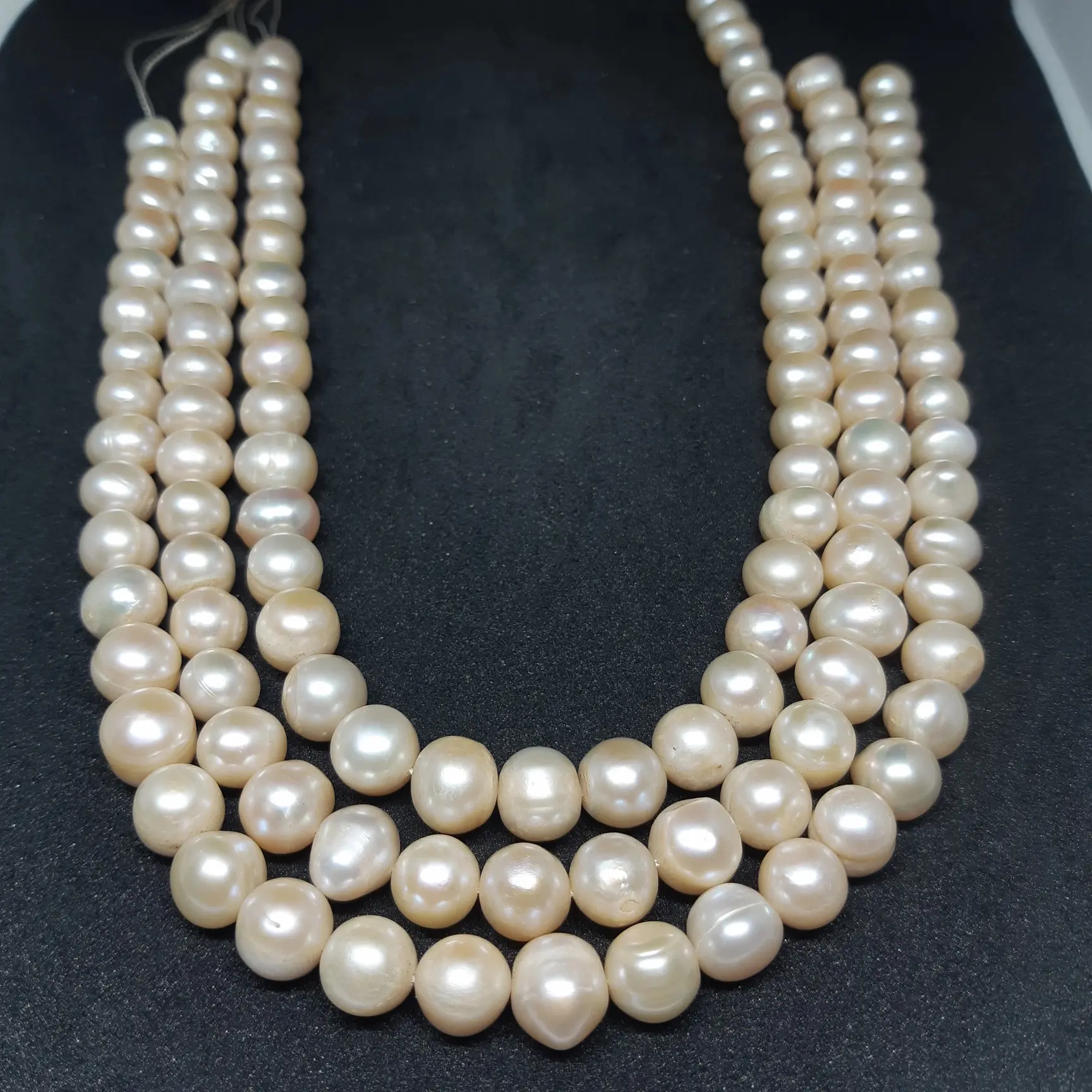 Mutiara Air Tawar Bulat Telur 9-10mm (75) (Peach)