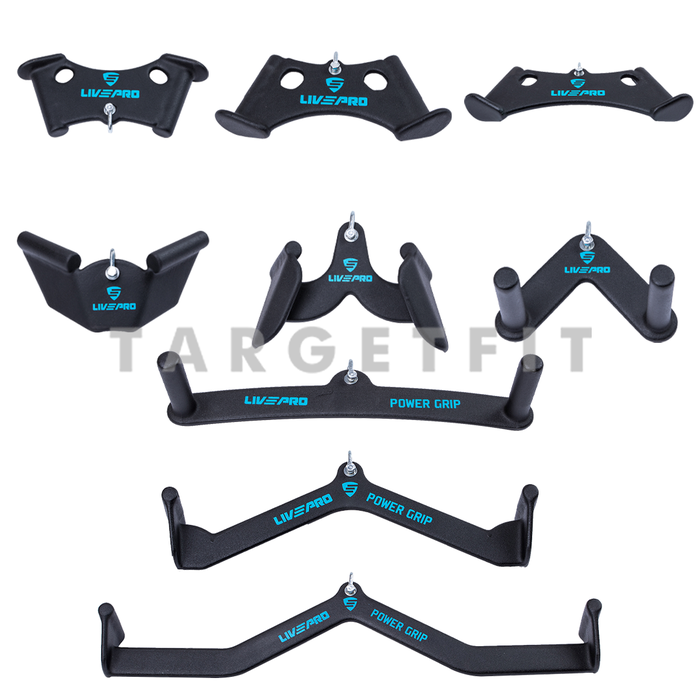 Gambar LIVEPRO MULTI GRIP 9 CABLE ATTACHMENT CARBON STEEL + PVC / POWER GRIP dari TARGETFIT Kota Administrasi Jakarta Barat Tokopedia