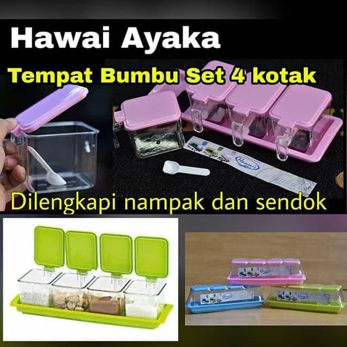 Gambar Tempat bumbu hawaii / Spice Container Ayaka isi 4 dari MJHOMEOLSHOP Kab. Tangerang Tokopedia