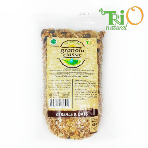 Gambar Granola Classic 450 gram dari Trio Natural Kota Bandung Tokopedia