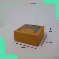 Gambar Kardus kue 20 x 20 x 9 cm bahan premium dan kokoh (bisa custom) dari Tokodus TKI Kab. Bandung 5 Tokopedia
