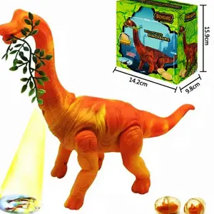 mainan dinosaurus berjalan dan mengeluarkan telur BRONTOSAURUS TELUR