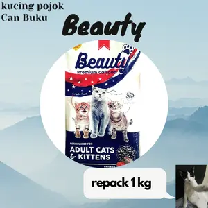 Beauty Repack 1kg Makanan Kering Kucing Adult Kitten