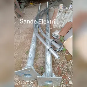 Tiang pju bulat 6m single parabola