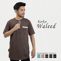 Gambar Baju Koko Muslim Waleed Pria Lengan Pendek Original Cotton Premium - Biru Muda, S dari Firsthand Kota Bandung 1 Tokopedia