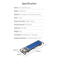 Gambar Orico TCM2M C3 - M.2 NVMe SATA SSD Enclosure Transparant Dual Protocol dari Duta Mandiri Infokom Kota Administrasi Jakarta Pusat 5 Tokopedia