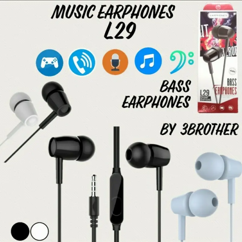 HEADSET MUSIC L29 JACK EARPHONE SUPER BASS D21- SC Shop