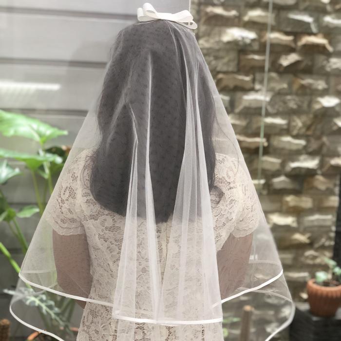 Gambar Sarkara wedding veil 002 pita putih dari Sarkara Kota Tangerang Selatan Tokopedia