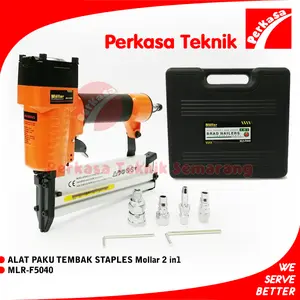 Air Nailer Stapler 2in1 MOLLAR F5040 Paku Staples Tembak Angin F50