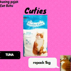 Makanan kucing Cuties Catz Repack 1kg Dry Food