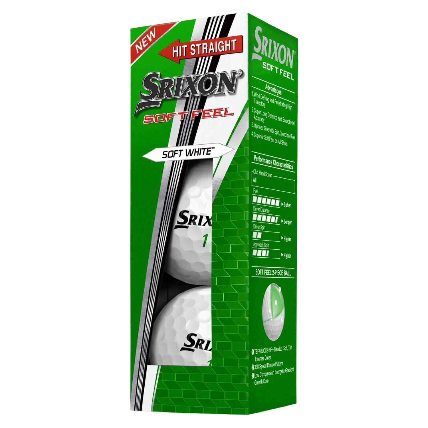 Golf Ball Srixon Soft Feel Bola Golf - 1 Sleeve / Slop