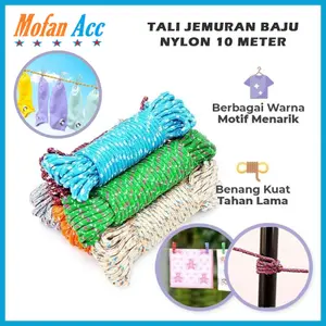 Tali Jemuran Baju Nylon 10 Meter Ikat Tambang Nilon 10m Anti Slip