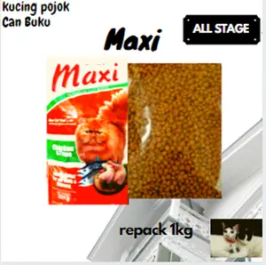 Maxi Makanan Kering Kucing Repack 1kg