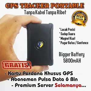 GPS Tracker Portable Gratis Server Selamanya Tanpa Kabel Lacak Pelacak