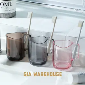 AVA - Gelas plastik transparant sikat gigi serbaguna