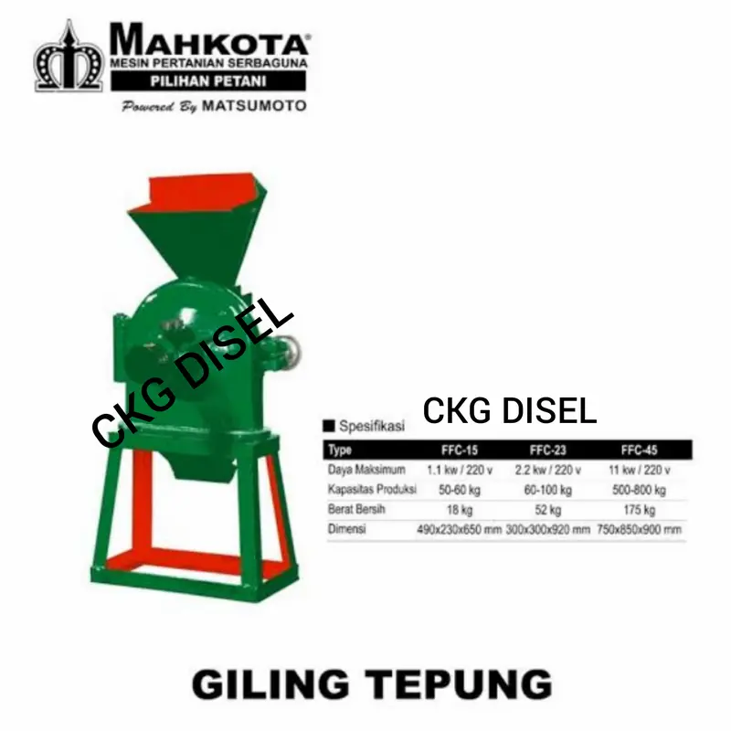 Alat Mesin Giling Tepung Disk Mill FFC 45 FFC45 0