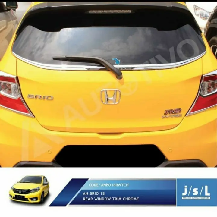 List Kaca Pintu Belakang Chrome JSL All New Brio 2018 2019