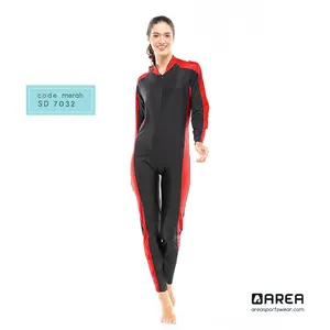 AREA Baju Renang Wanita Dewasa dan Remaja Lengan Panjang Diving Terusan Outdoor