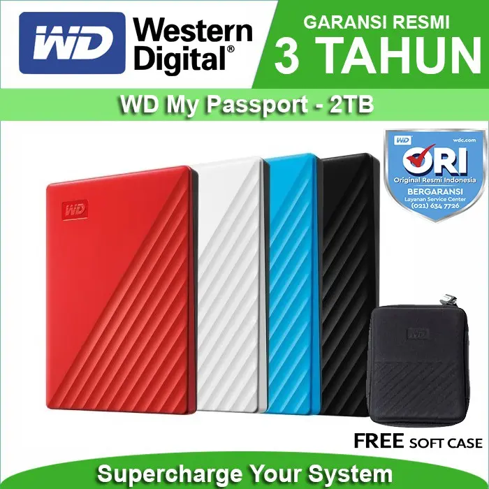 WD My Passport NEW Model 2TB - HD HDD Hardisk Eksternal External 2.5" 0