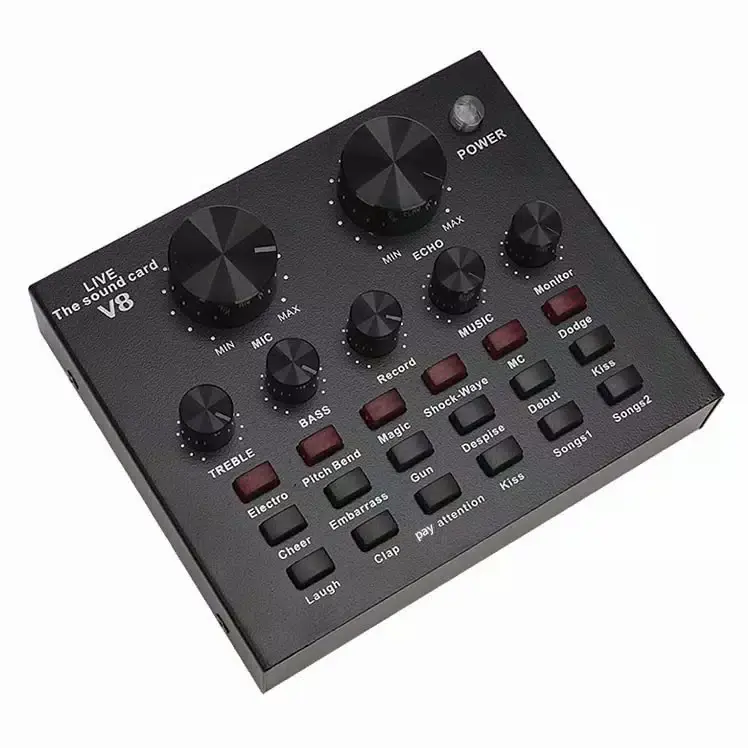 Sound card V8 Mixer Bluetooth SoundCard V8 Audio USB External Soundcar 0