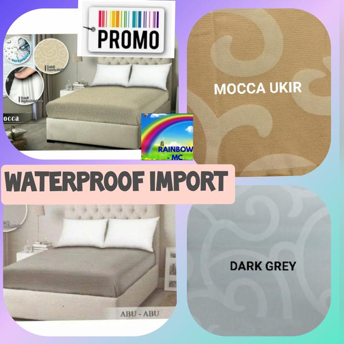 Gambar Sprei Waterproof 180x200 Tinggi 10-20-30 Blue dari Rainbow-MC Shop Kota Administrasi Jakarta Barat Tokopedia
