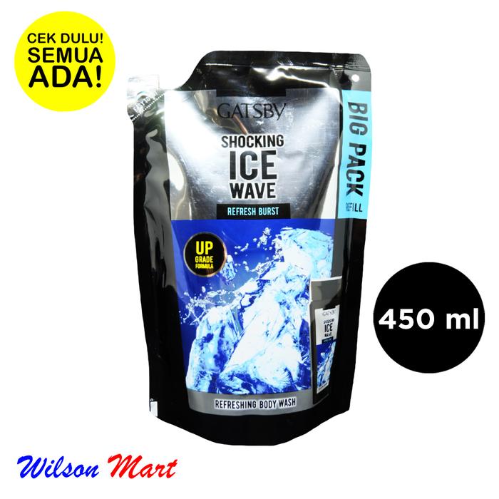Gambar GATSBY BODY SHOWER GEL SHOCKING ICE WAVE REFRESH 450 ML REFILL dari Wilson Mart Kota Administrasi Jakarta Barat Tokopedia