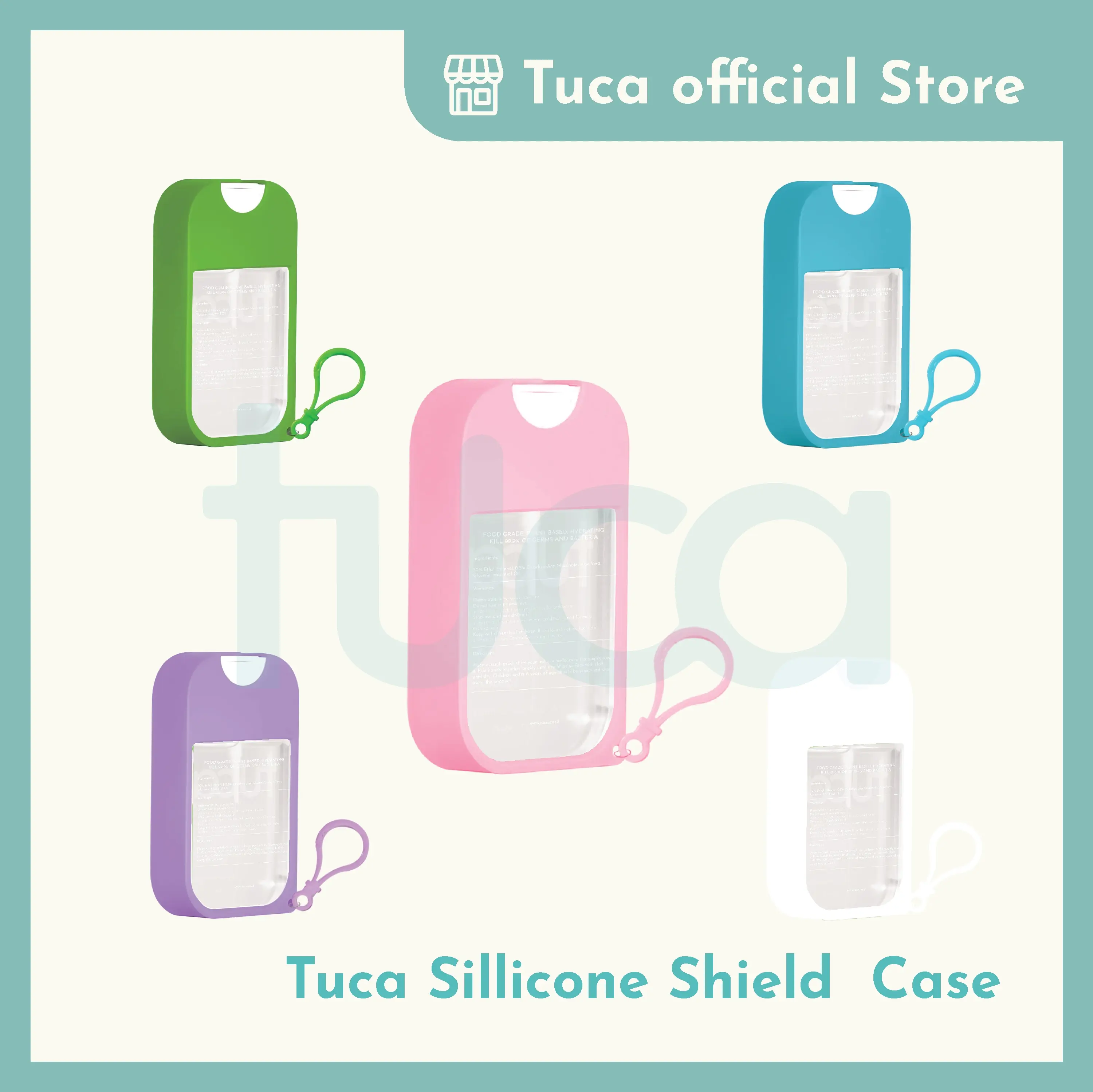 Shield Case Silicone for Tuca and Touchland Hand Sanitizer - Pink