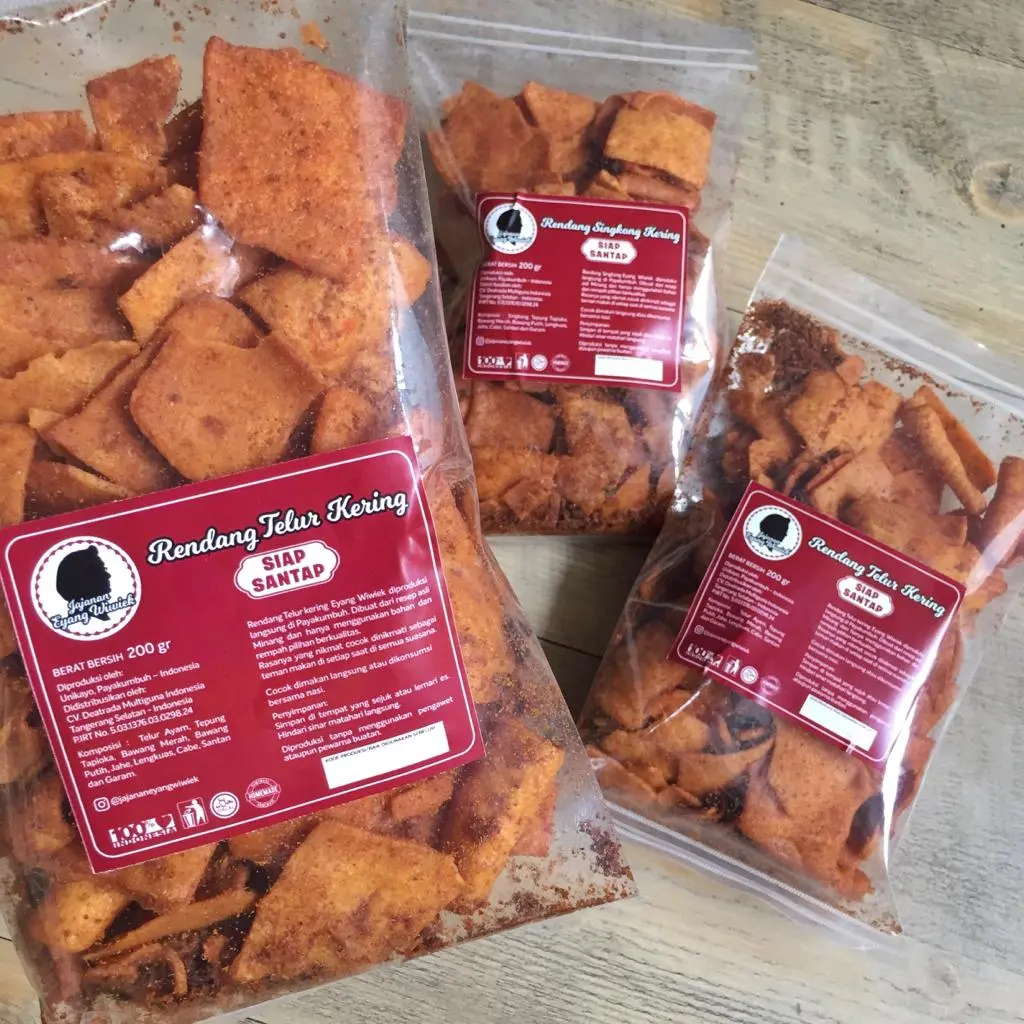 Rendang Telur Kering Minang Merek Jajanan Eyang Wiwiek