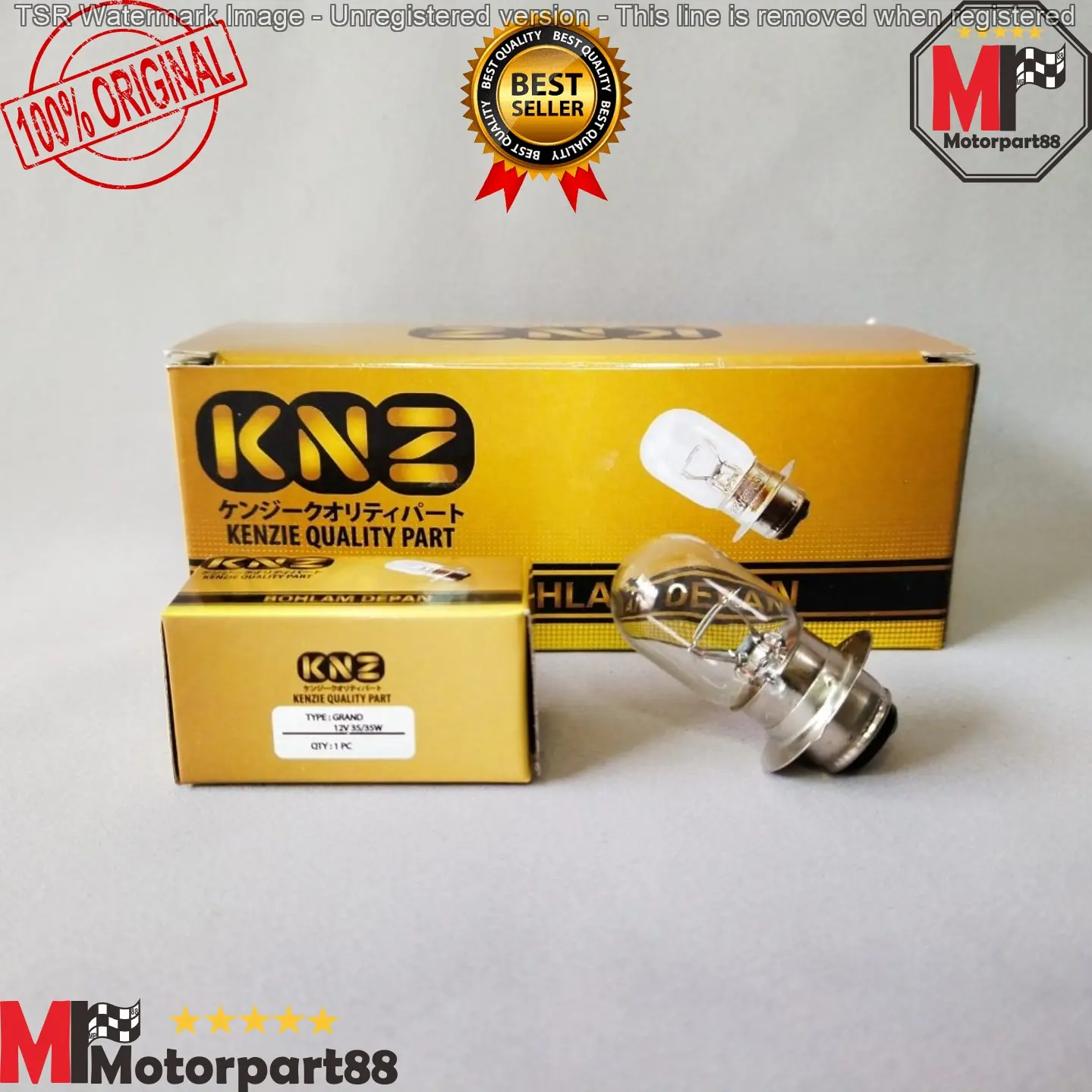 10PCS BOHLAM KNZ DEPAN MOTOR GRAND BEAT VARIO MIO KAKI 1 12V 35W STANDAR KNZ HARGA UNTUK 10PCS