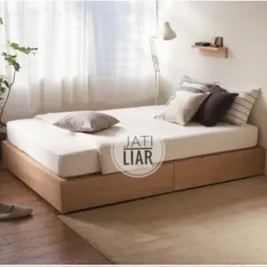 dipan kayu mahoni custom order UK 140x200cm tinggi 30cm