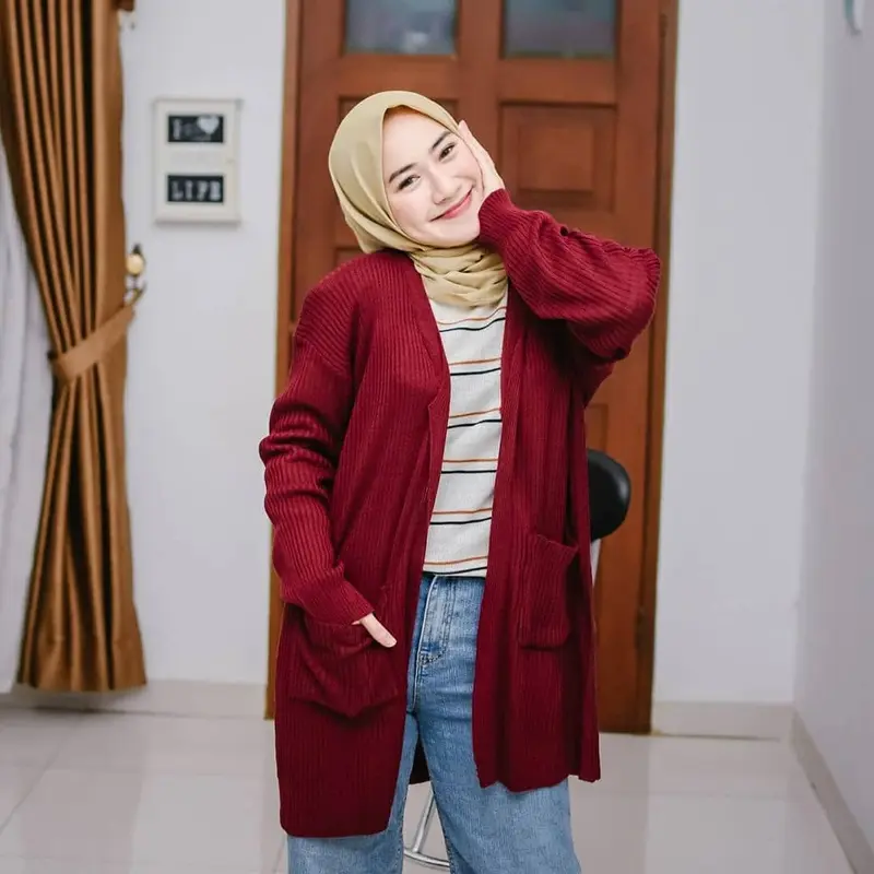 Cardigan rajut panjang / Long gardigan wanita / Kardigan panjang 4