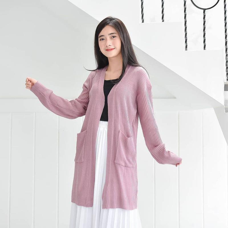 Cardigan rajut panjang / Long gardigan wanita / Kardigan panjang 2