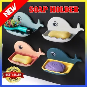 Rak Kamar Mandi Tempat Sabun Batang Model Ikan Paus Rak Sabun
