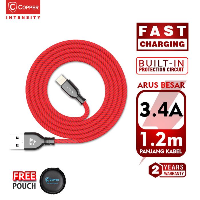 Gambar COPPER Kabel Data LIGHTNING High Speed INTENSITY Series QC 3.0 dari Copper Samarinda Official Kota Samarinda Tokopedia