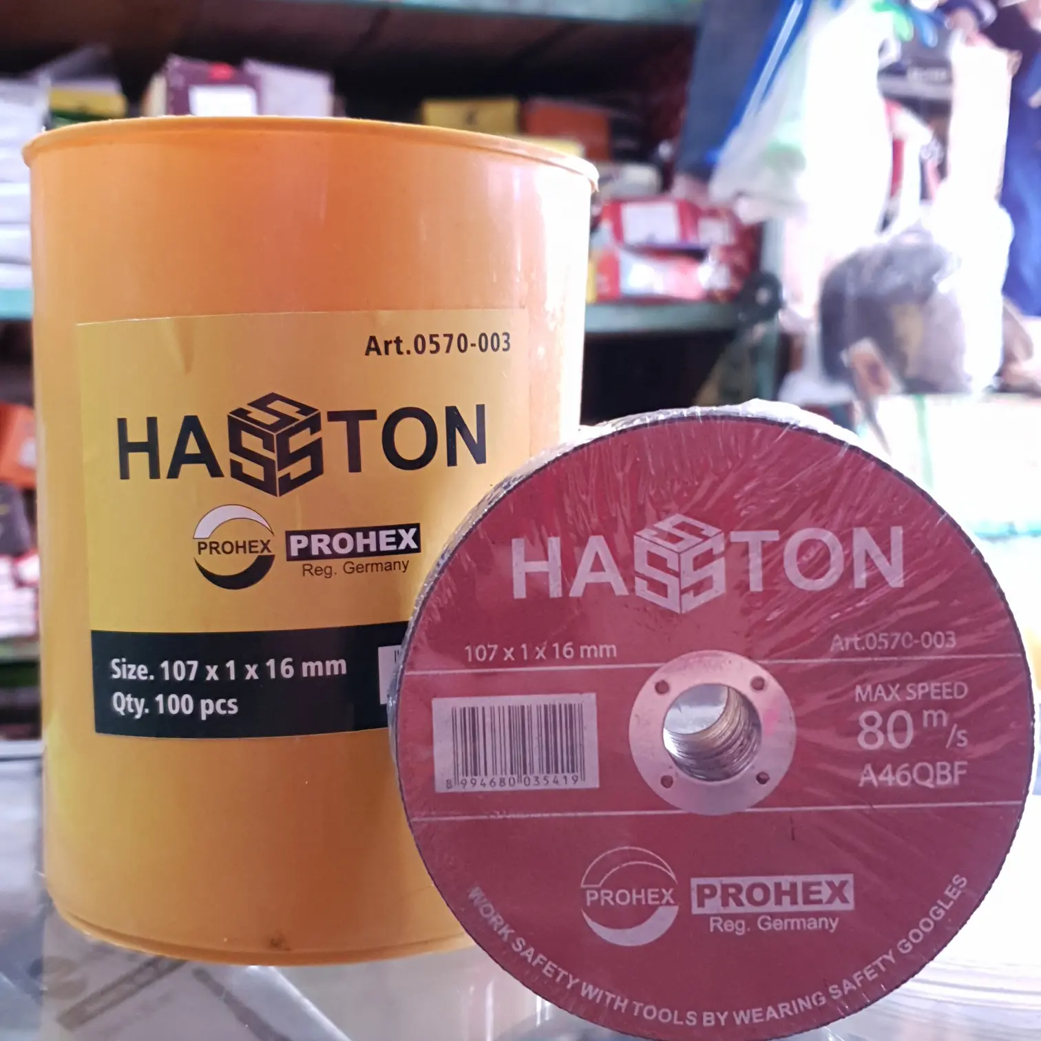 mata gerinda potong besi / batu potong 4" Hasston/ cutting wheels