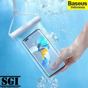Baseus Cylinder Slip Cover Waterproof Bag Phone Case HP Anti Air Basah