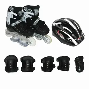 inline skate ukuran 33 -38 hitam grey , sepatu roda PROMO