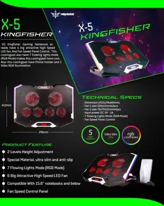 COOLING PAD GAMING NYK X5 KINGFISHER [6FAN]