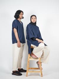 Gambar Dailyoutfits Freesia Oversized Tunik Katun Zipper Premium Quality - S dari Daily Outfits DYO Kota Tangerang 3 Tokopedia
