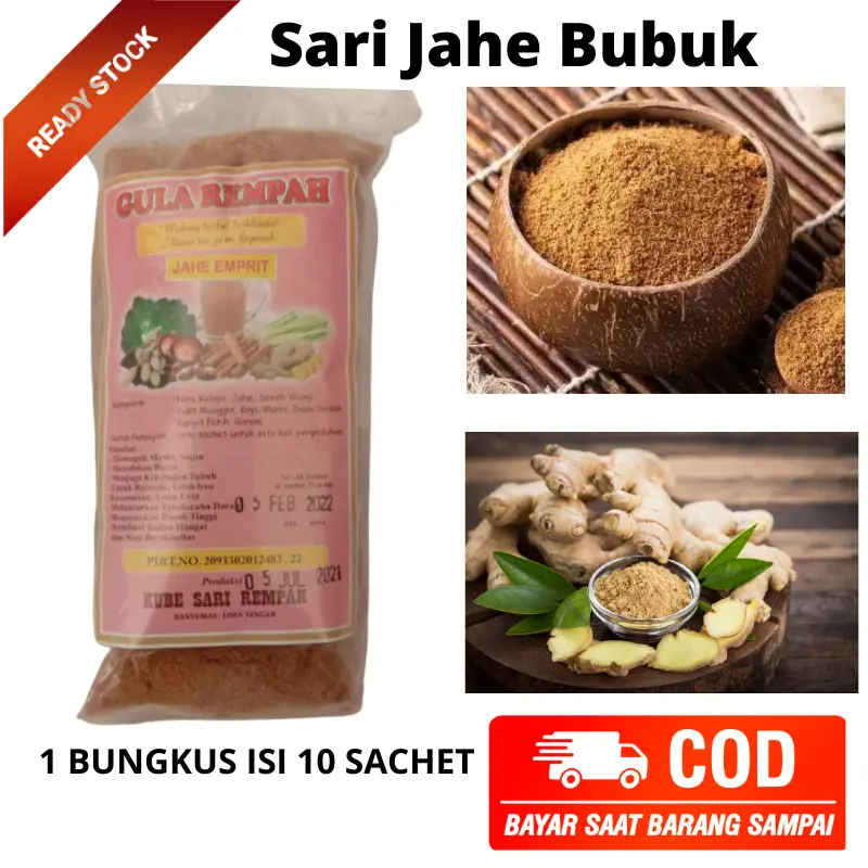 jahe rempah instan herbal isi 10 sachet 0