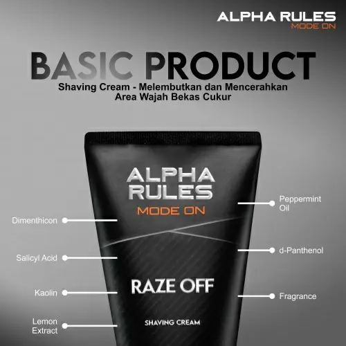 Alpha Rules Raze Off Shaving Cream Krim Cukur 100ml
