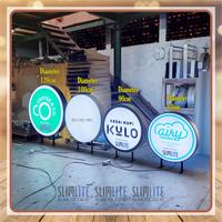 Gambar Neon Box Bulat 80cm 2sisi - POLOS (RF140 FF80 2S) dari SLIMLITE Kota Surabaya 4 Tokopedia
